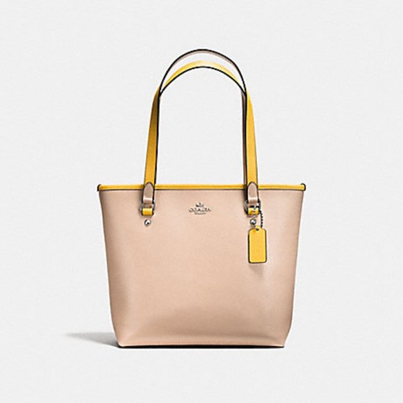 COACH Color Block Zip Tote - Picture 1 of 7